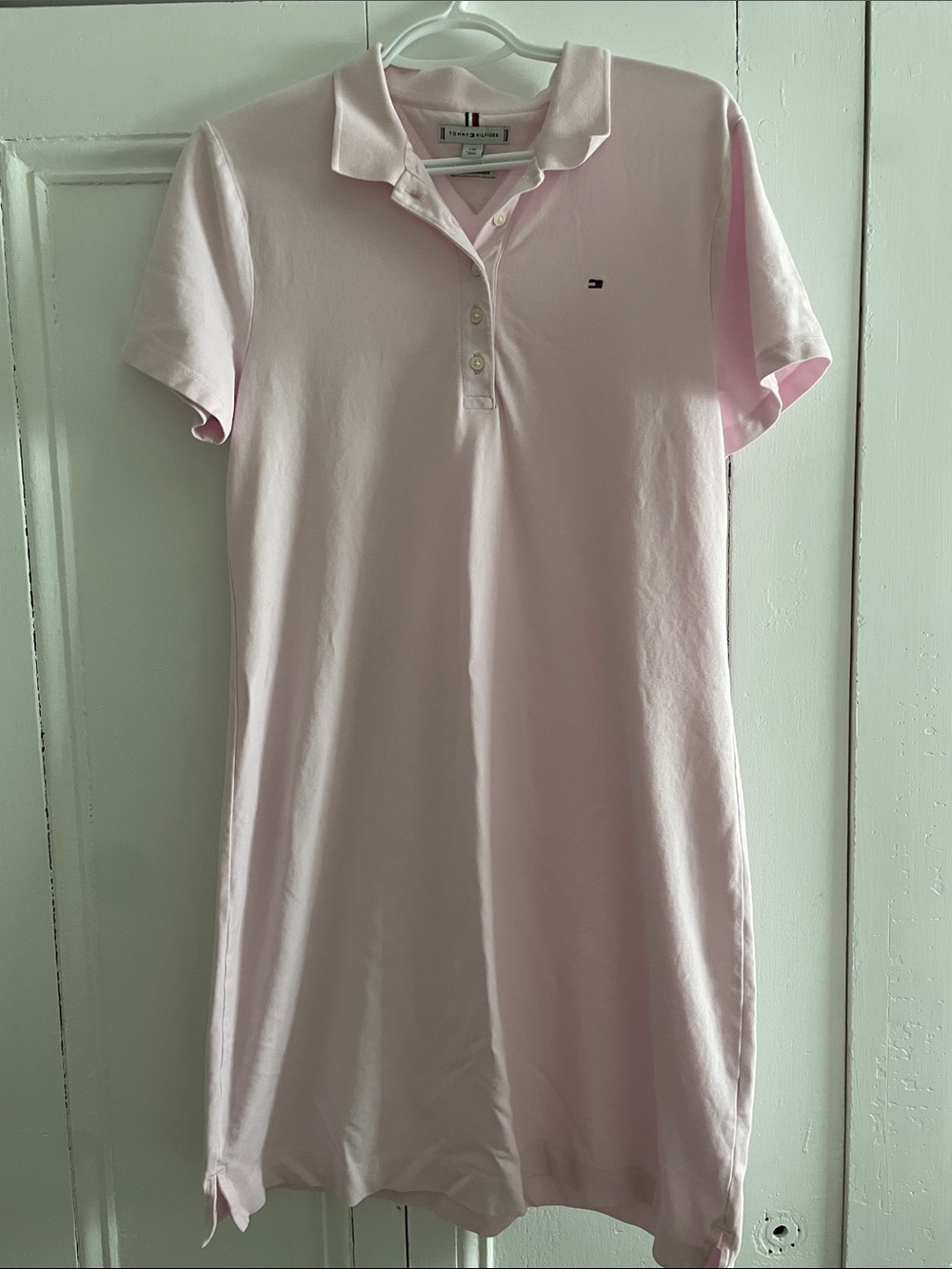 Tommy Hilfiger Pale Pink Polo Shirt Dress size L 10 12
